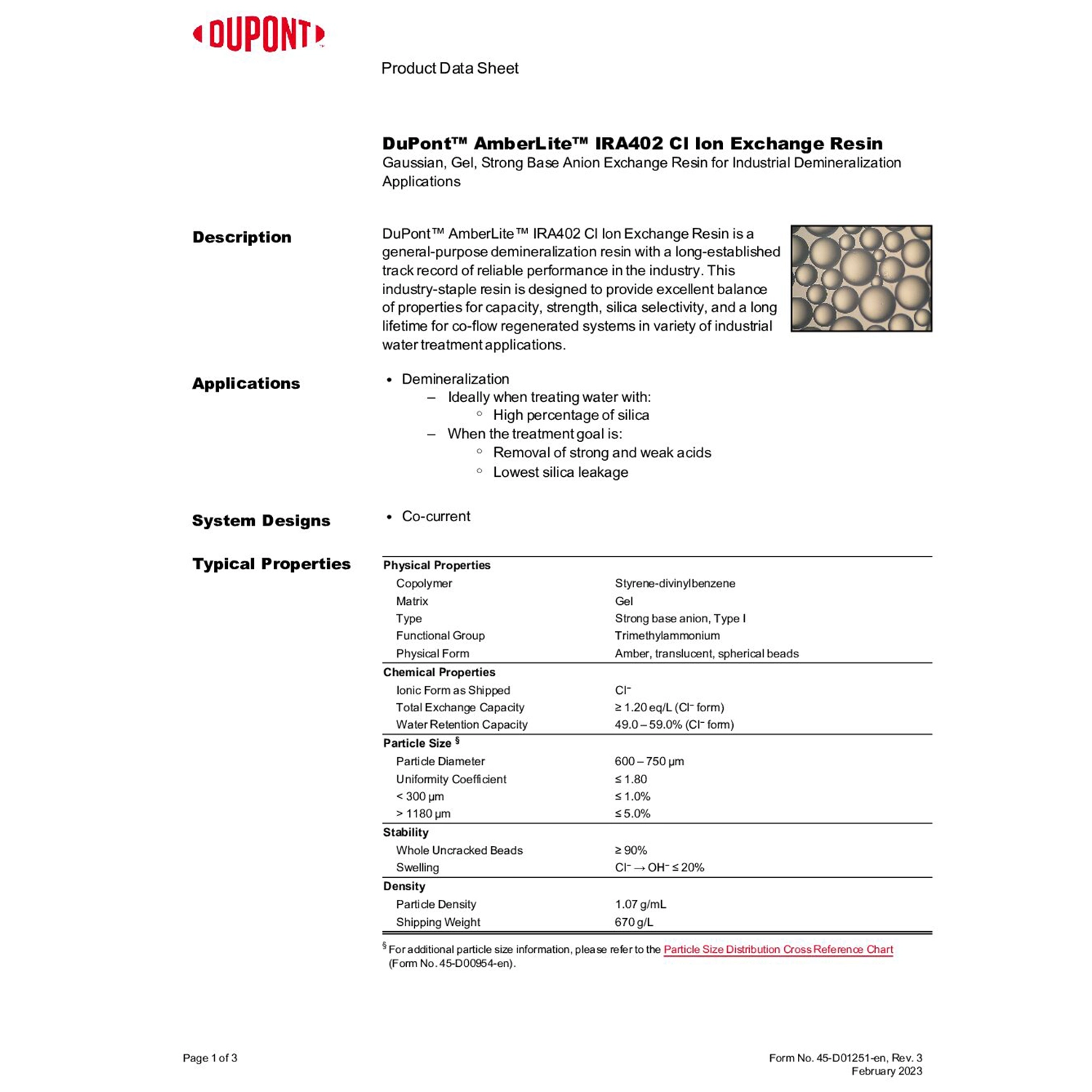 AMBERLITE IRA402 CI - 5 ft 3 DRUM