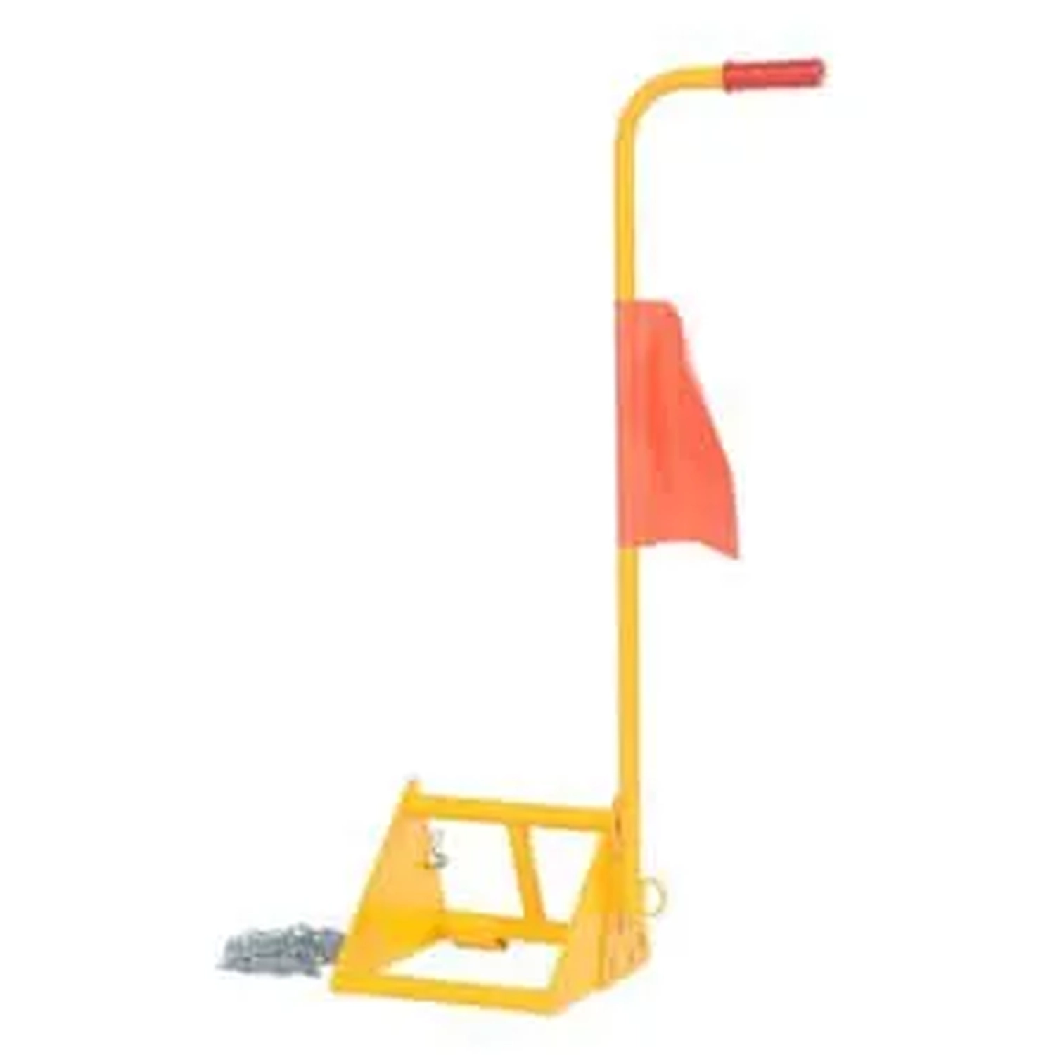 Vestil ( Fabricated Steel Wheel Chock With Ergonomic Handle and Flag Yellow FAB-10-ERGO-FL )