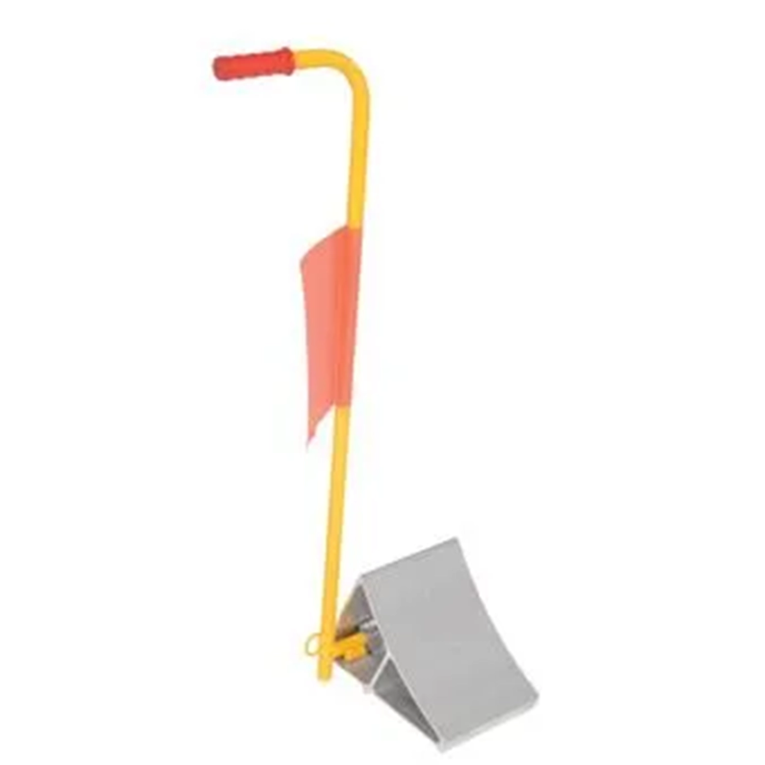 Vestil ( Aluminum Wheel Chock with Handle and Flag Yellow EALUM-7-H-FL )